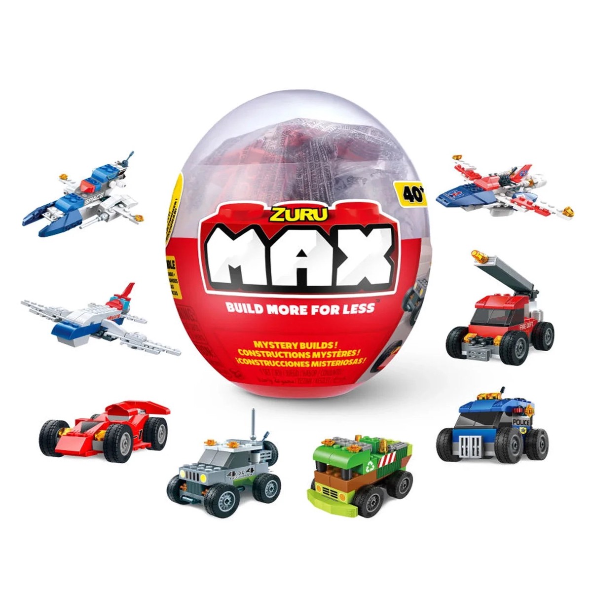 Zuru MAX Build Construction Egg Capsule 40+ Bricks