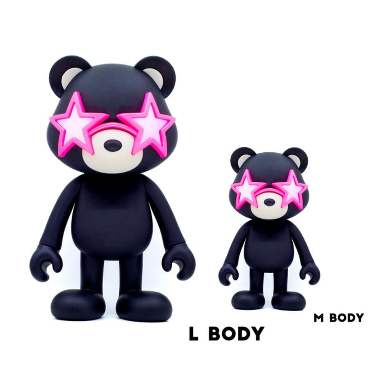 Herocross - PHANTA BEAR(BLK WITH PINK GLASSRS)  (PHB#003B L 400% / PHB#003C M 200%)