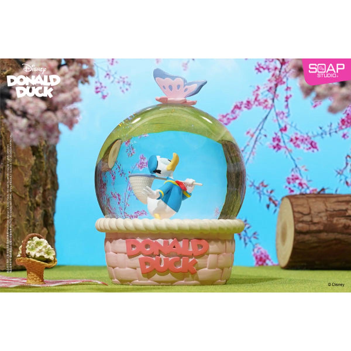 Disney Donald Duck Romantic Sakura Snow Globe