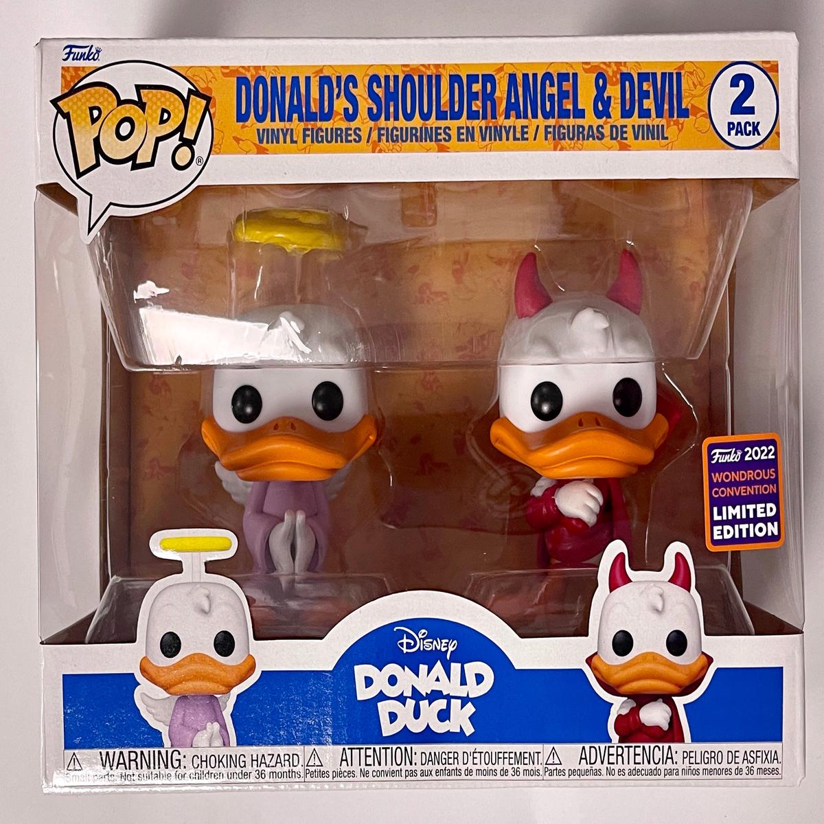 Disney Funko Pop! Set - Donalds Shoulder Angel & Devil 2-Pack Wonderous Con Exclusive