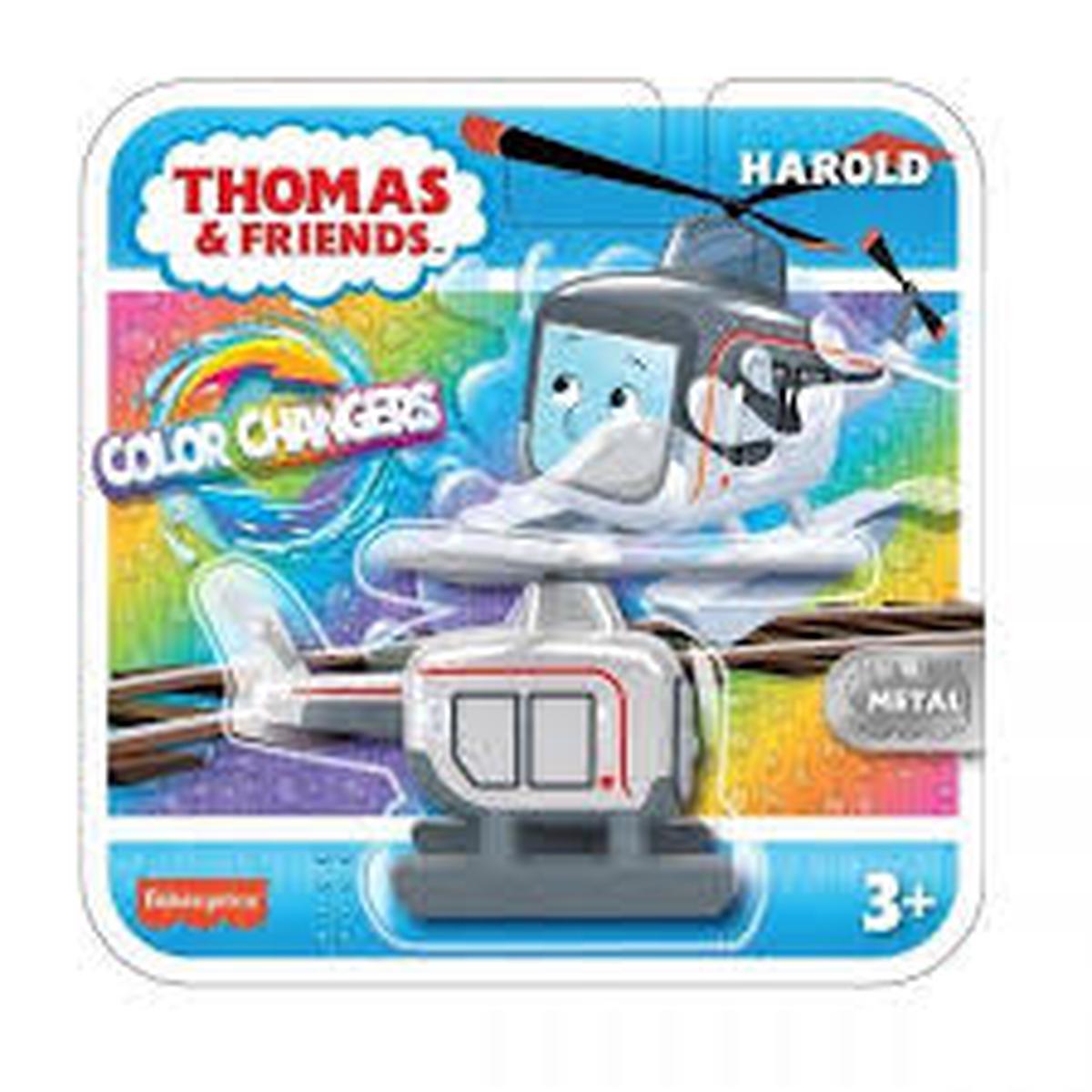 THOMAS & FRIENDS COLOUR CHANGERS  METALLIC HAROLD PUSH ALONG HELICOPTER