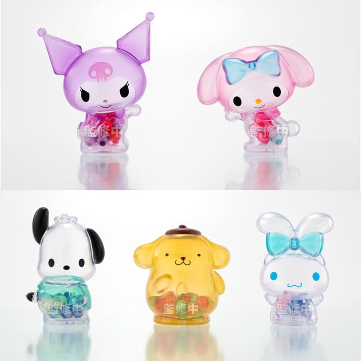 SANRIO CHARACTERS CRYSTAL COT W/O GUM (set of 5)